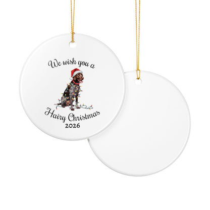 Christmas German Shorthaired Pointer Ornament, Christmas Lights Dog Keepsake