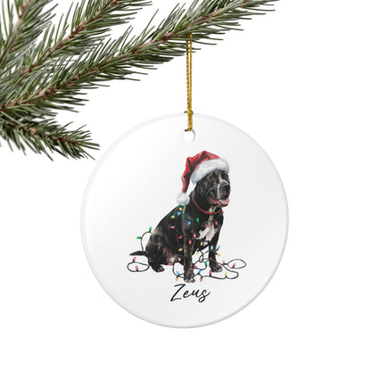 Personalized Cane Corso Christmas Ornament, Festive Dog Keepsake, Ceramic Tree Decoration
