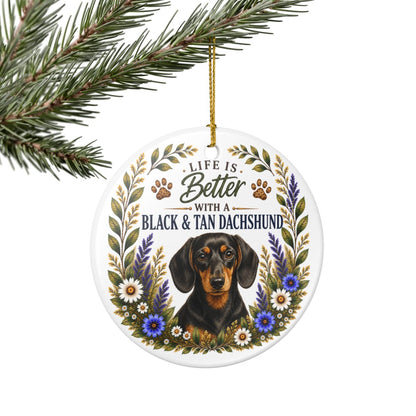 Black and Tan Dachshund Ornament, Doxie Lover Gift, Dachshund Mom Gift, Dog Keepsake