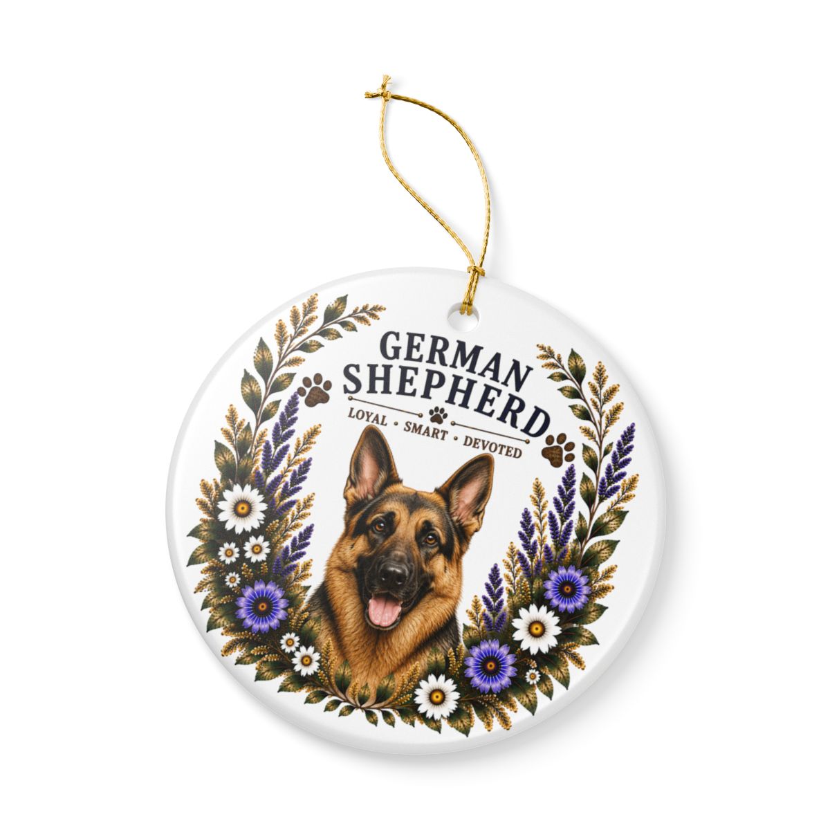 German Shepherd Ornament, German Shepherd Lover Gift, GSD Mom Gift, Dog Breed Keepsake