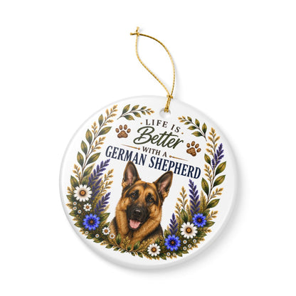 German Shepherd Ornament - Life Is Better