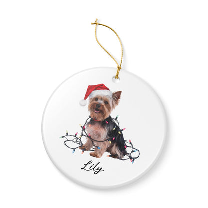 Yorkshire Terrier Ornament, Personalized Dog Christmas Keepsake