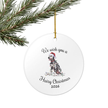 Christmas Dalmatian Ornament, Christmas Lights Dog Keepsake