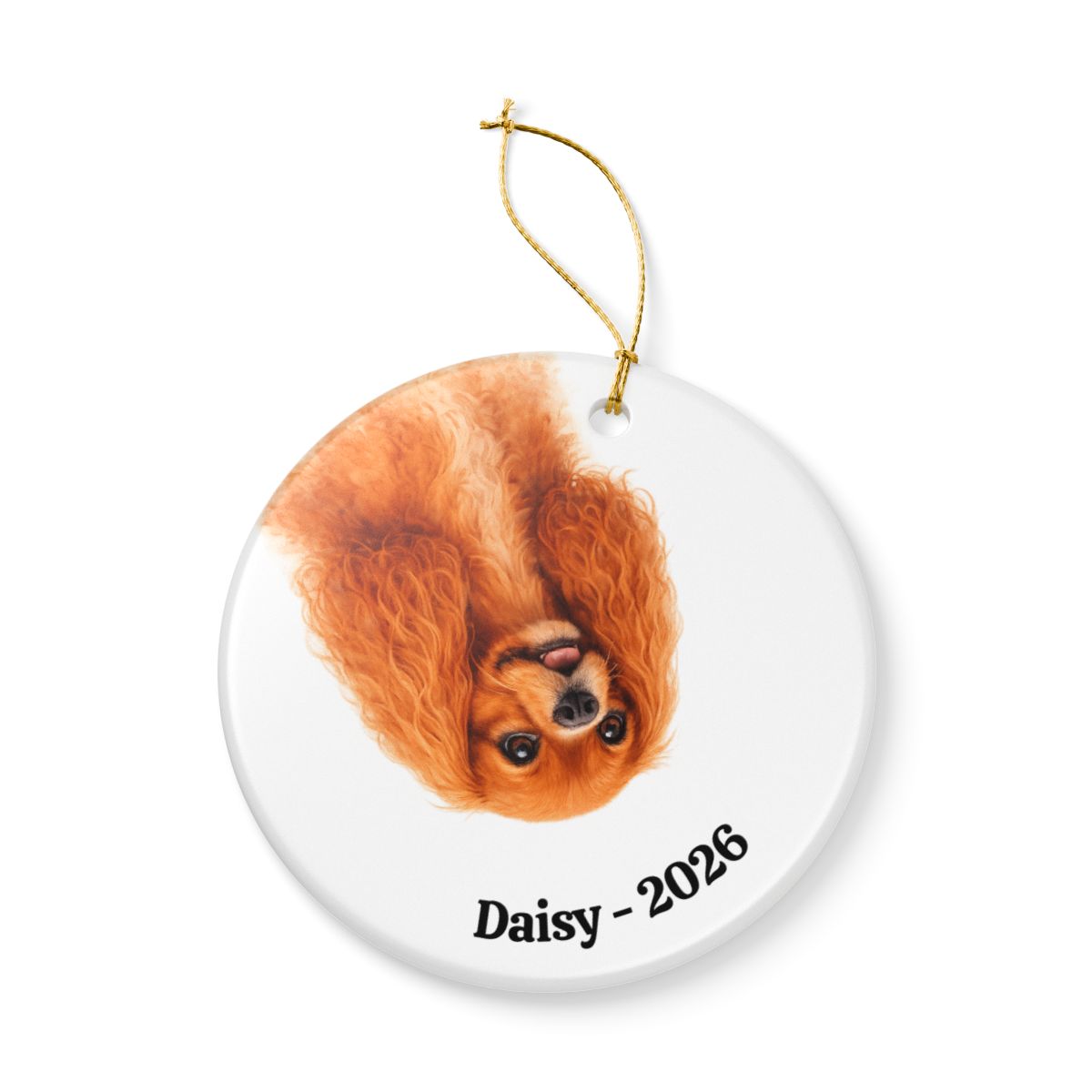 Upside down Personalized Pet Photo Ornament