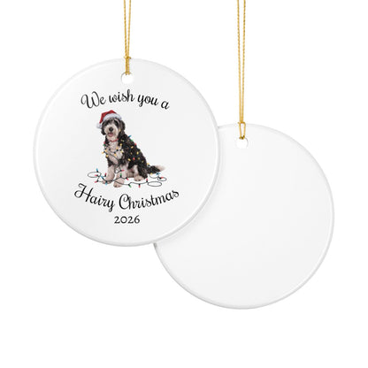 Christmas Labradoodle Ornament, Christmas Lights Dog Keepsake
