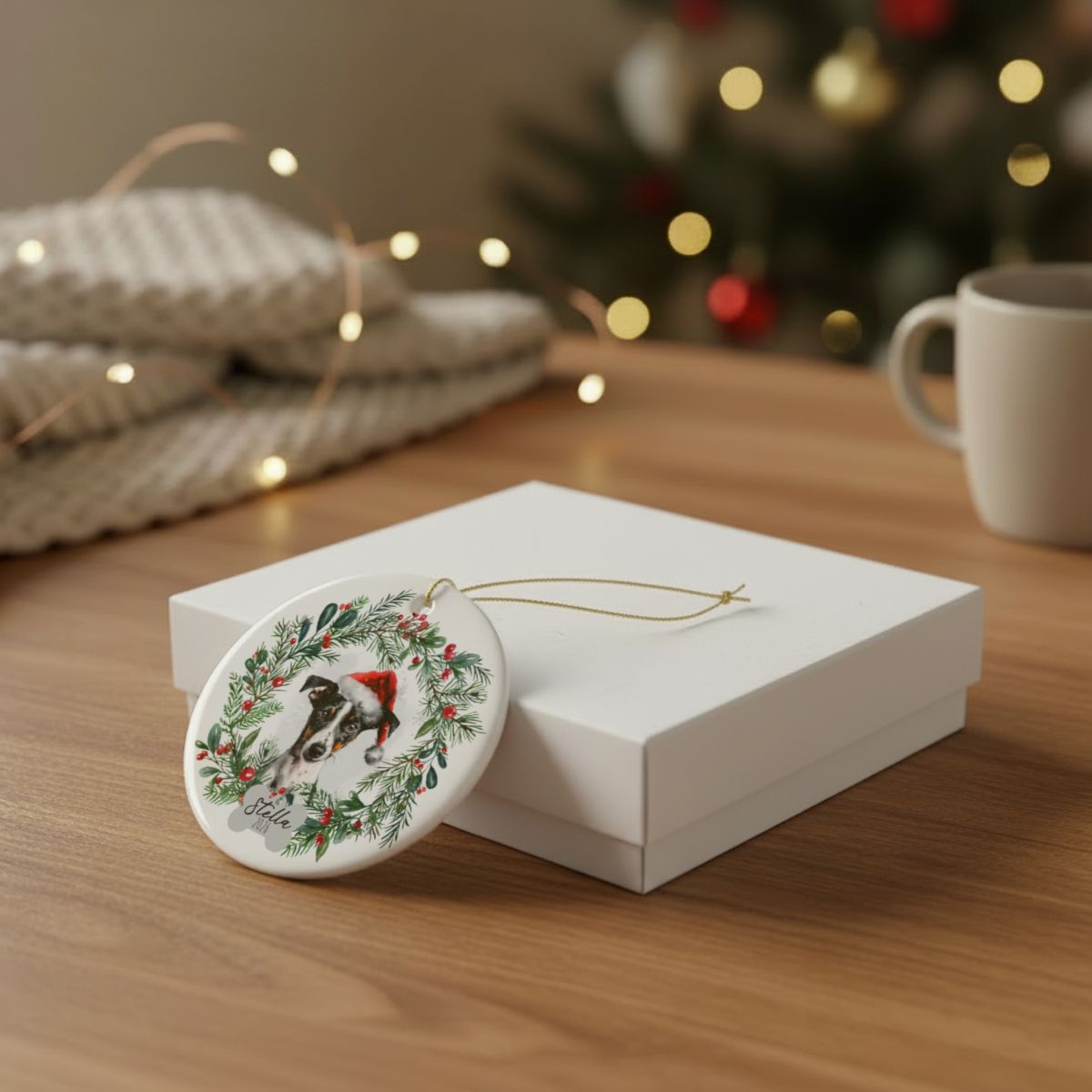 Personalized Smooth Fox Terrier Christmas Ornament