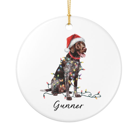German Shorthaired Pointer Ornament, Personalized Christmas Gift
