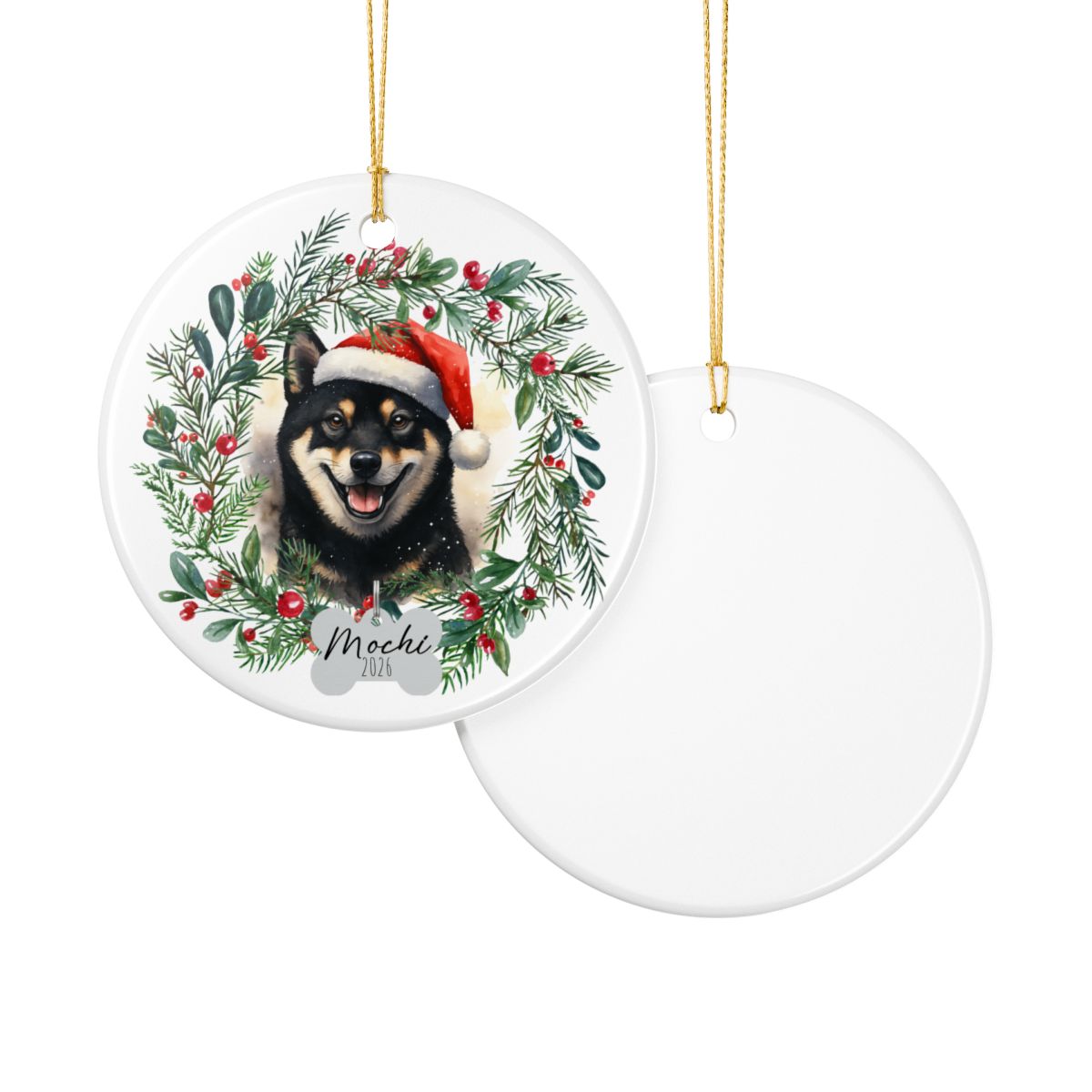 Personalized Shiba Inu Christmas Ornament
