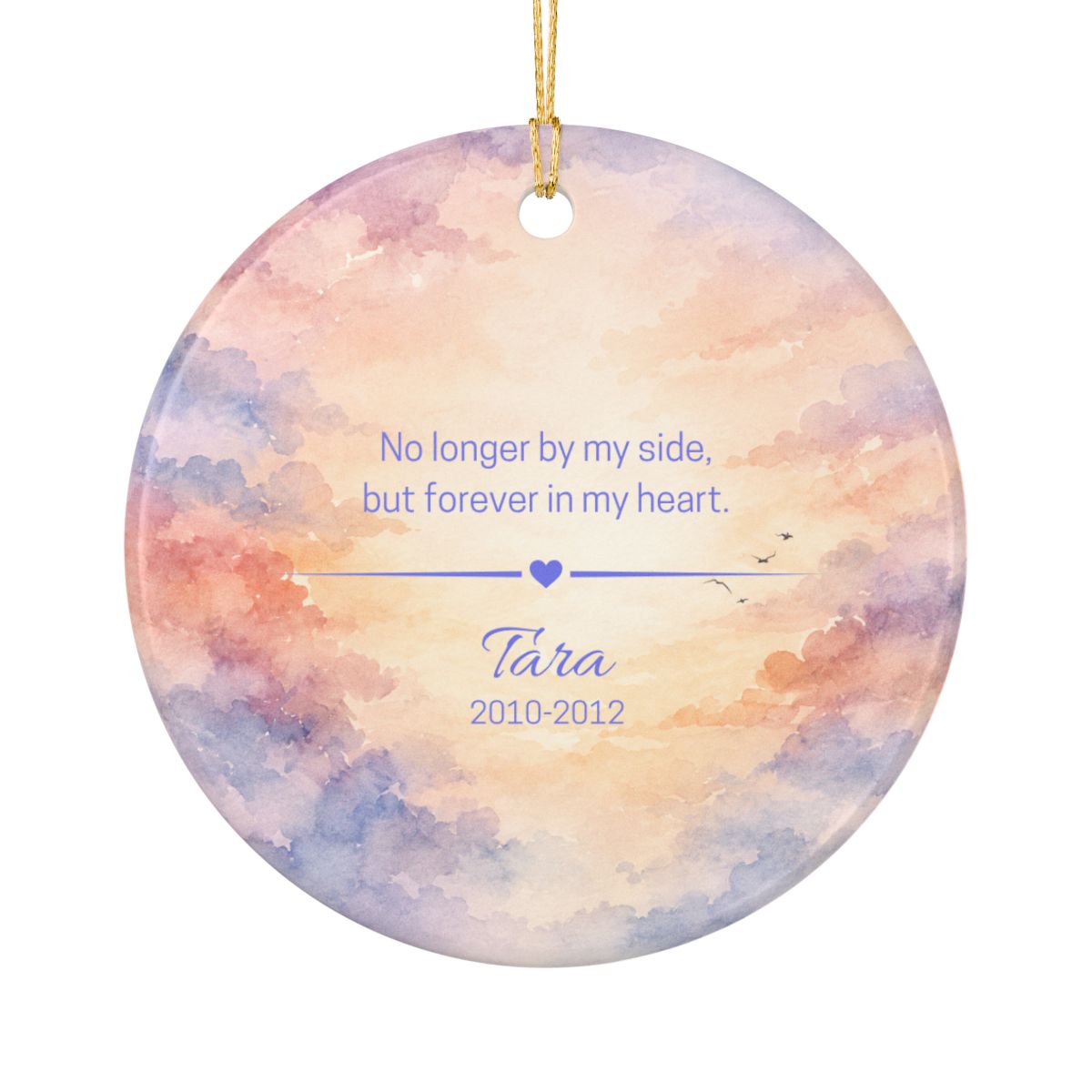 Personalized Pet Memorial Ornament, Custom Dog Photo Forever in My Heart Keepsake