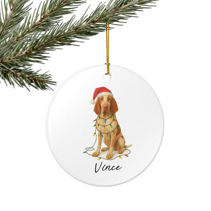 Personalized Bracco Italiano Ornament, Dog Lover Christmas Tree Decoration, Ceramic Pet Keepsake