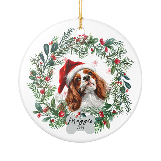 Personalized Cavalier King Charles Spaniel Christmas Ornament
