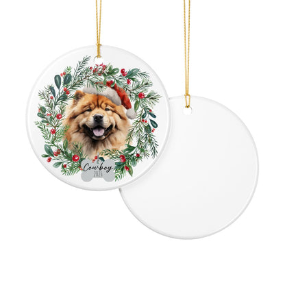Personalized Chow Chow Christmas Ornament