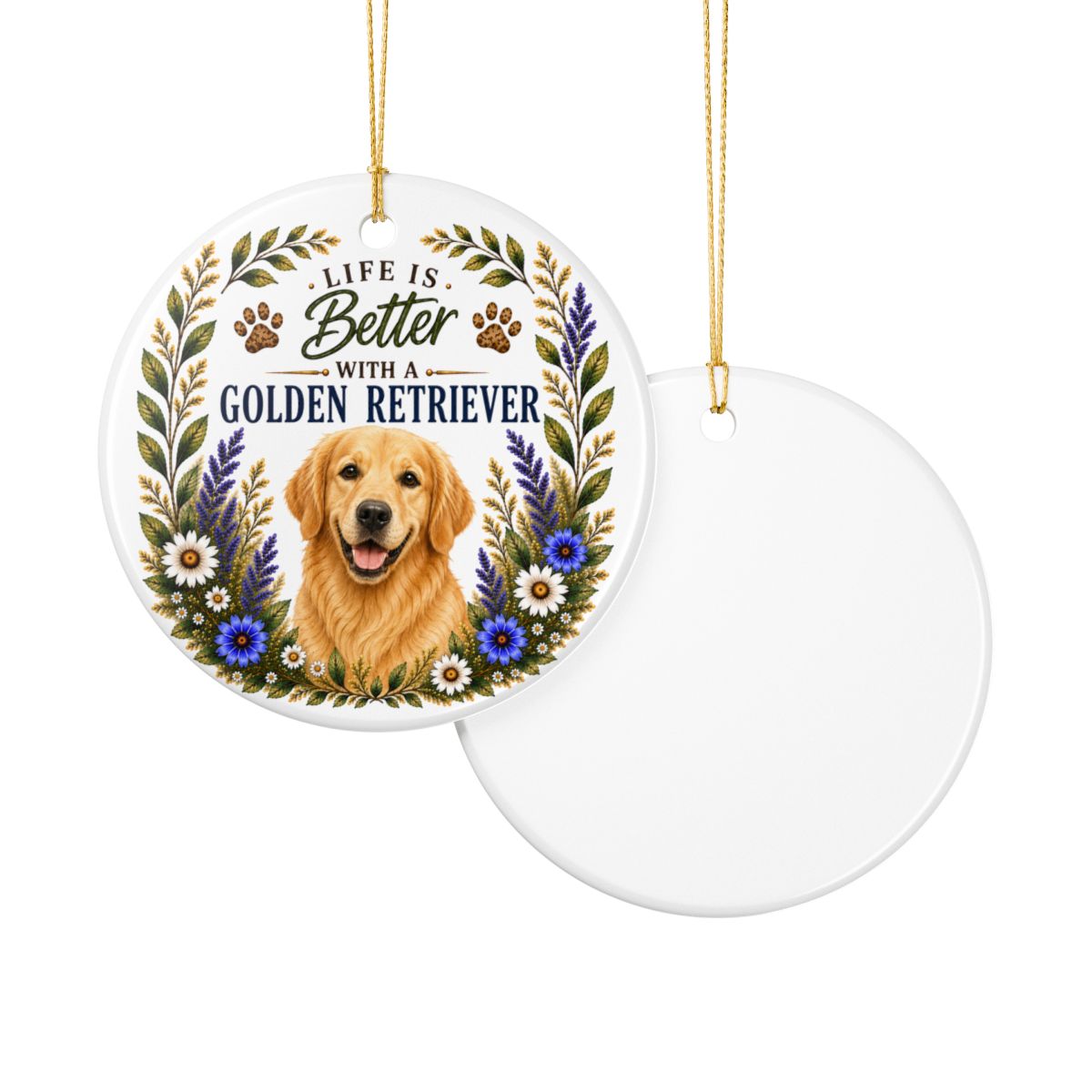 Golden Retriever Ornament, Golden Retriever Lover Gift, Dog Mom Gift, Golden Keepsake