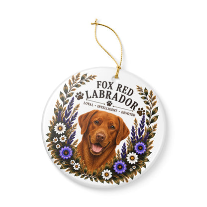 Fox Red Lab Loyal • Intelligent• Devoted Ornament