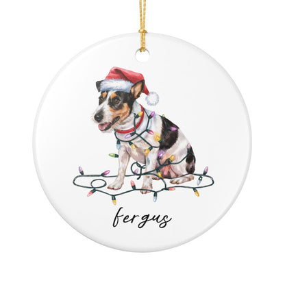 Personalized Rat Terrier Ornament, Custom Dog Lover Gift