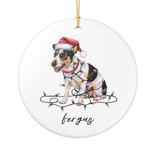 Personalized Rat Terrier Ornament, Custom Dog Lover Gift