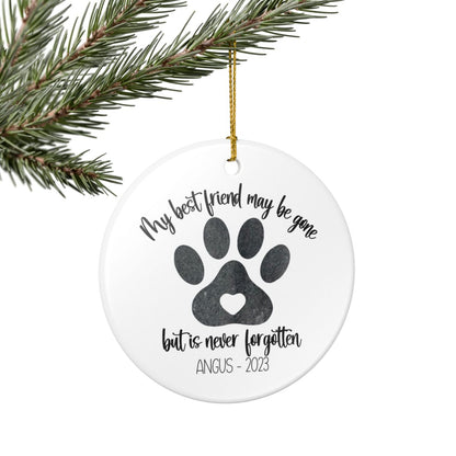 Personalized Pet Memorial Ornament, Dog Memorial Christmas Ornament, Rainbow Bridge Gift, Custom Pet Loss Keepsake