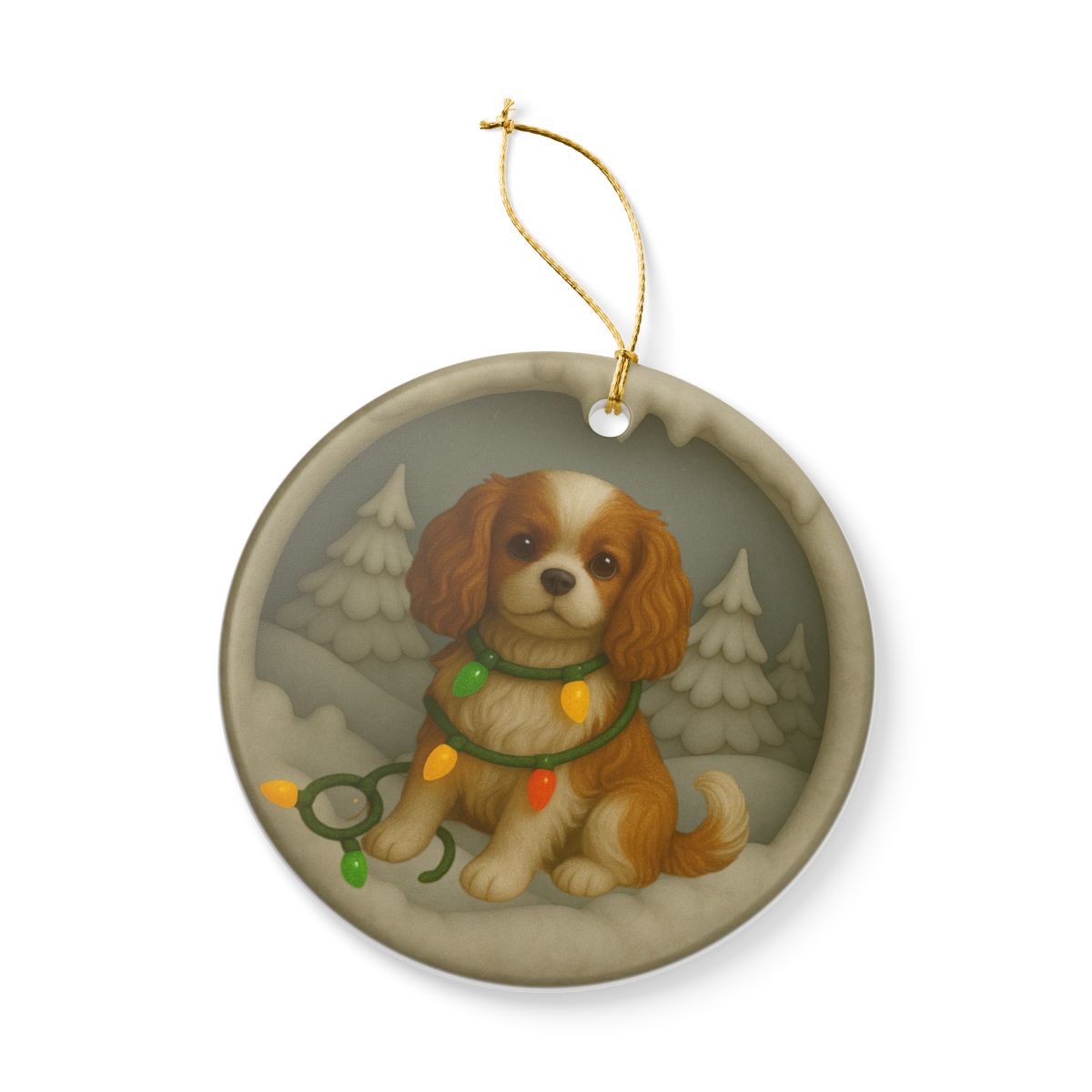 Personalized Blenheim Cavalier King Charles Christmas Ornament
