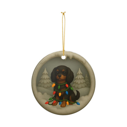 Personalized Black and Tan Cavalier King Charles Spaniel Christmas 3D Clay-Style Dog Keepsake