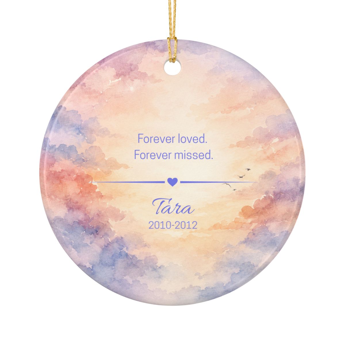 Personalized Pet Memorial Ornament, Custom Dog Photo Forever Loved Remembrance Keepsake