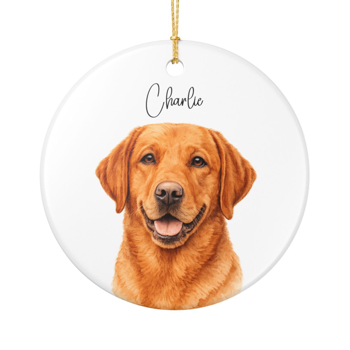Personalized Watercolor Pet Photo Ornament