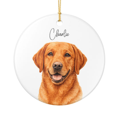 Personalized Watercolor Pet Photo Ornament
