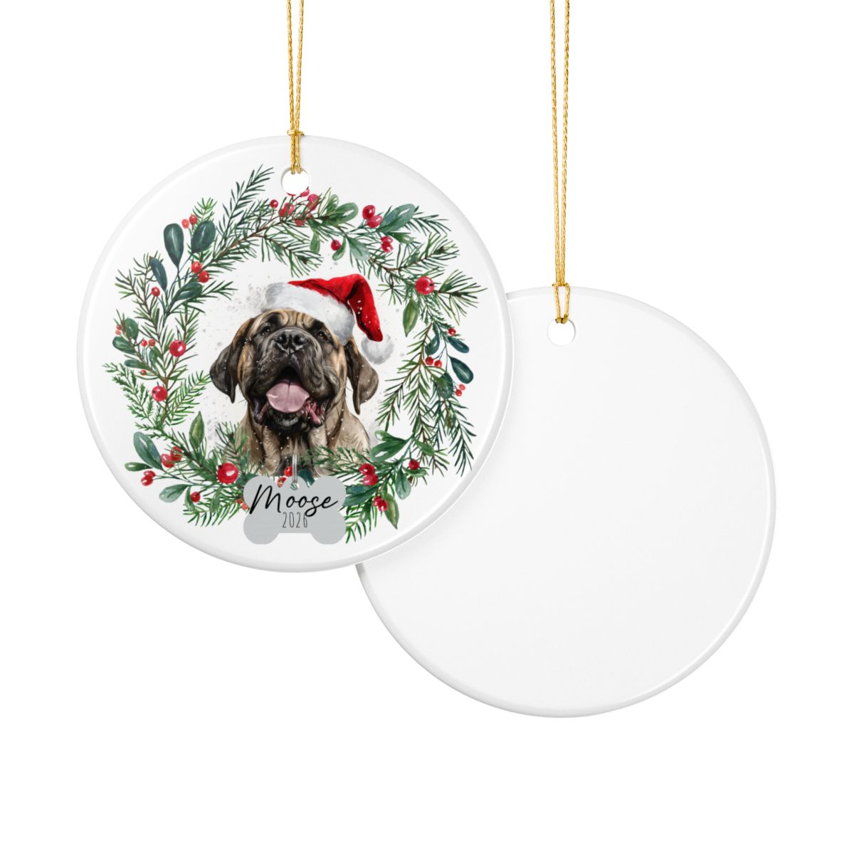Personalized English Mastiff Ornament