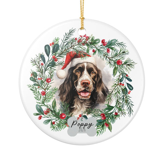 Personalized Springer Spaniel Christmas Ornament