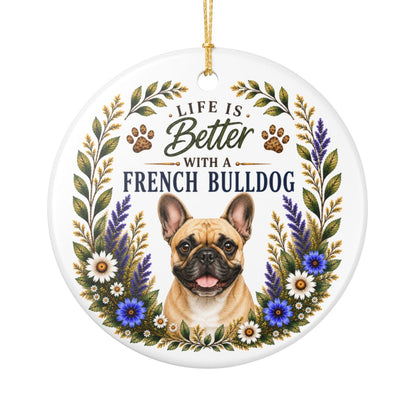 French Bulldog Ornament - Liife Is Better