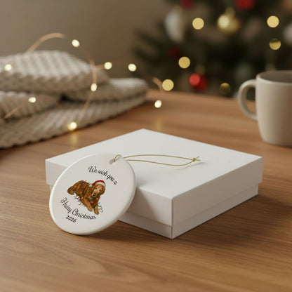 Personalized Dog Photo Christmas Ornament Custom Pet Holiday Keepsake Gift