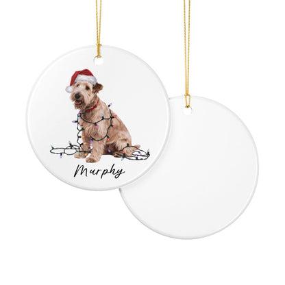 Soft Coated Wheaten Terrier Ornament, Personalized Christmas Decor