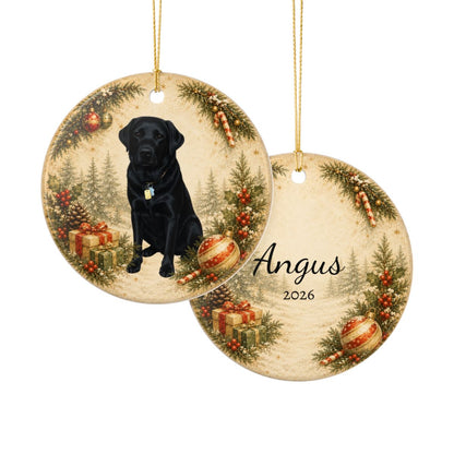 Personalized Dog Photo Christmas Ornament, Custom Pet Memorial Gift