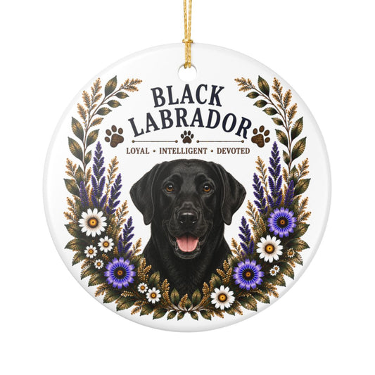 Black Lab Ornament, Labrador Retriever Lover Gift, Black Lab Mom Gift, Dog Breed Keepsake