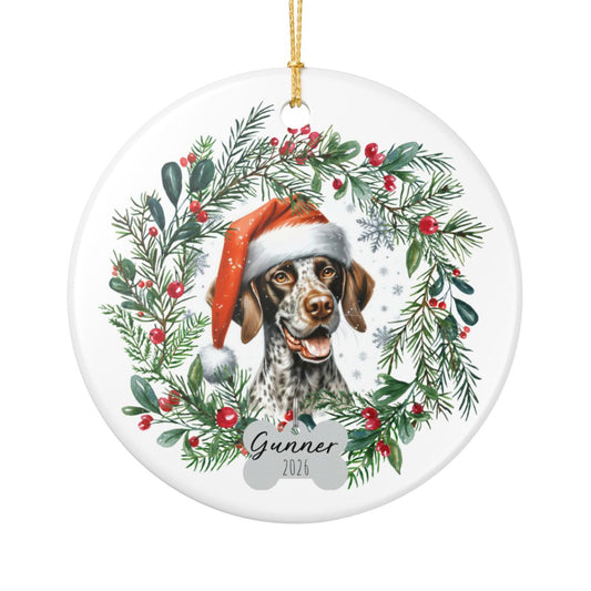 Personalized German Shorthaired Pointer Christmas Ornament