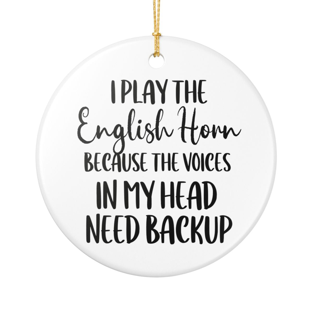 English Horn Player Ornament, Ceramic Musician Gift