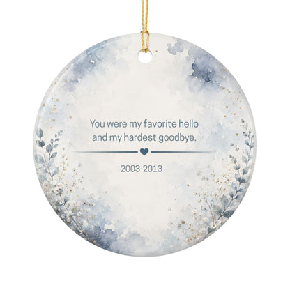 Custom Pet Memorial Ornament, Personalized Pet Loss Sympathy Gift With Photo and Name