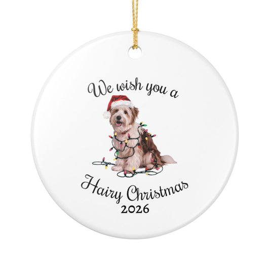 Christmas Coton De Tulear Ornament, Christmas Lights Dog Keepsake
