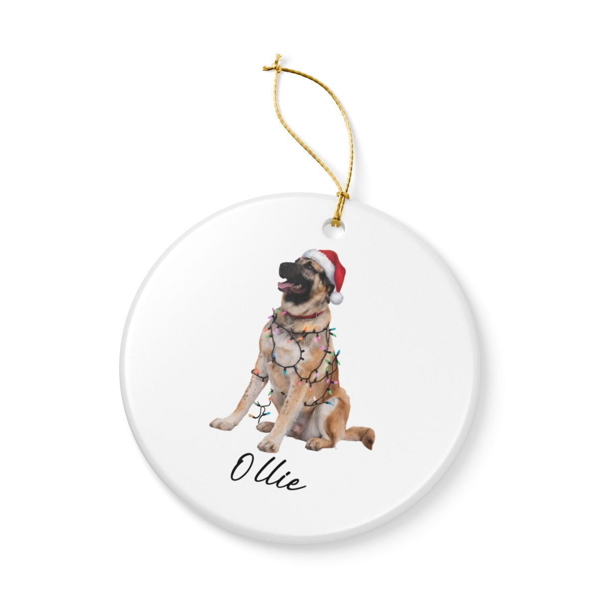 Personalized Anatolian Shepherd Christmas Ornament, Dog Lover Holiday Pet Keepsake