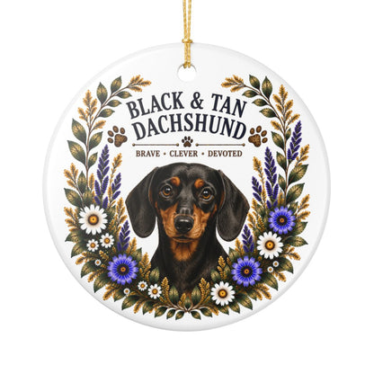 Black and Tan Dachshund Ornament, Dachshund Lover Gift, Doxie Mom Dog Keepsake