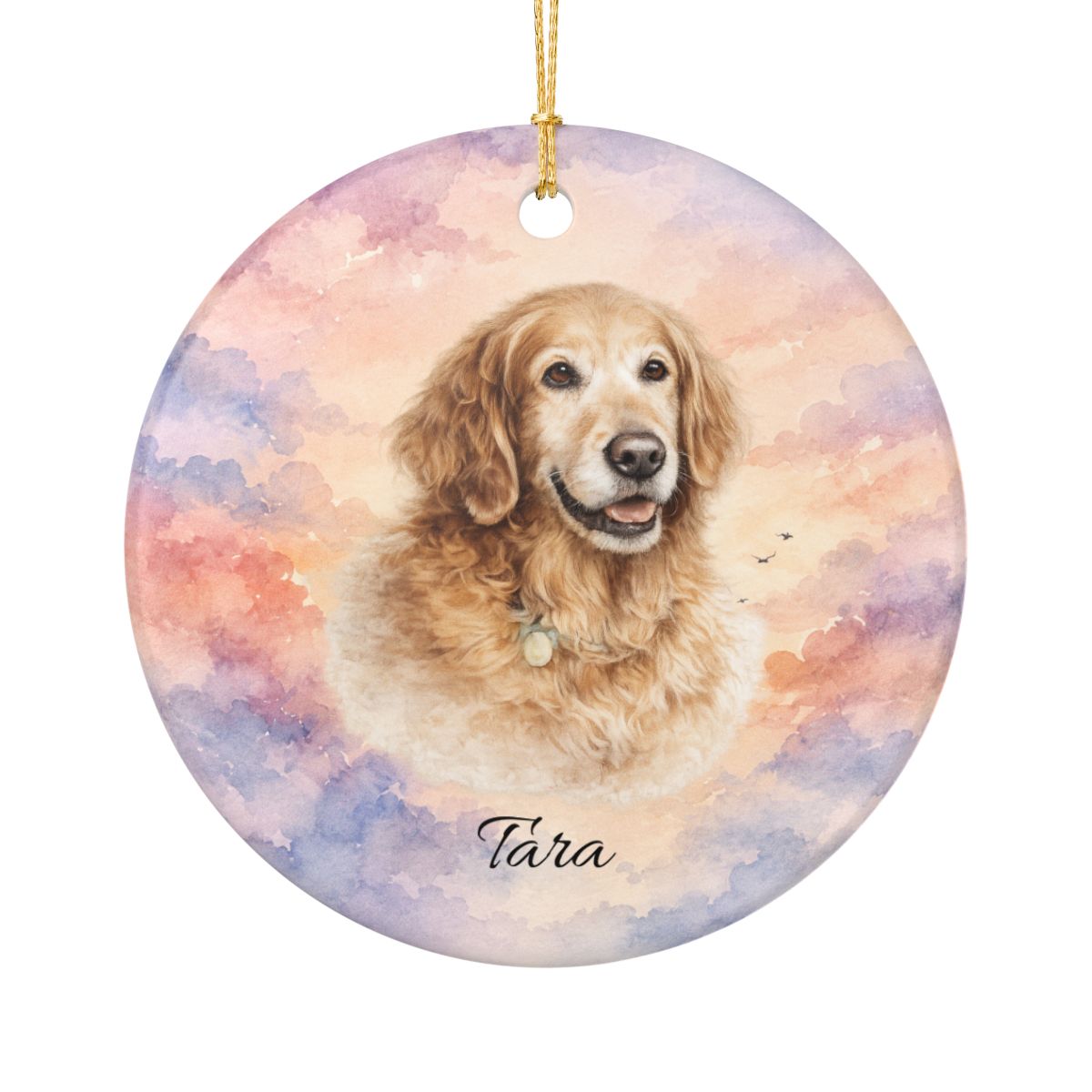 Personalized Pet Memorial Ornament, Custom Photo Rainbow Bridge Christmas Keepsake