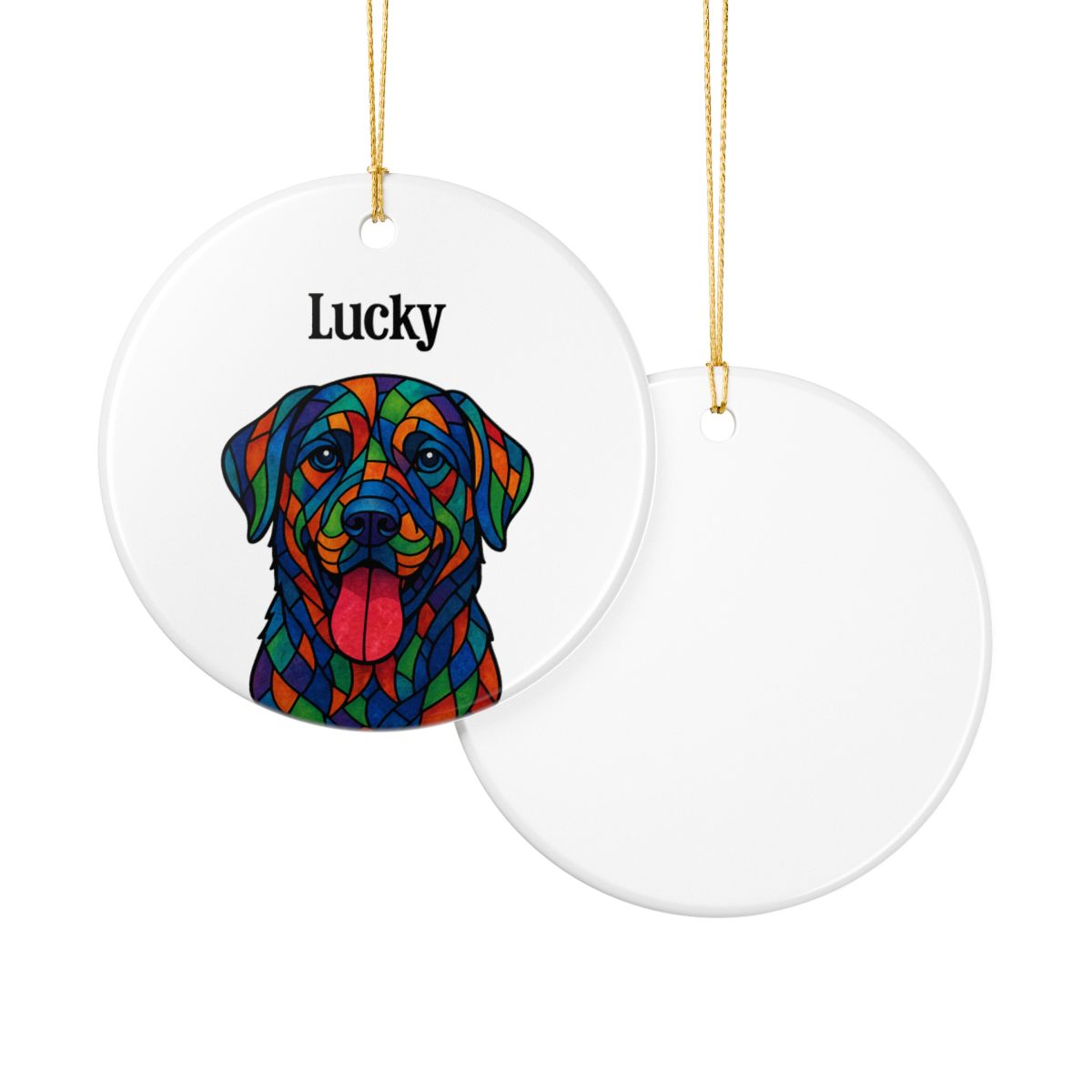 Personalized Geometric Pet Ornament