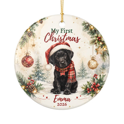 Personalized Puppy First Christmas Ornament, Custom Dog Keepsake Gift