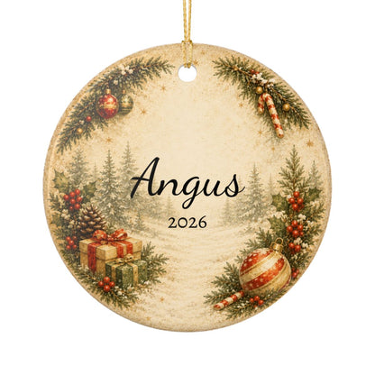 Personalized Dog Photo Christmas Ornament, Custom Pet Memorial Gift