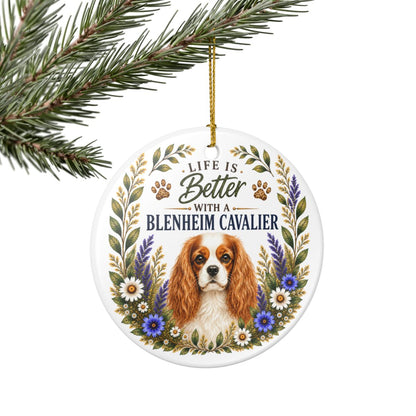 Blenheim Cavalier Ornament, Cavalier King Charles Spaniel Gift, Dog Mom Keepsake, Dog Lover Gift