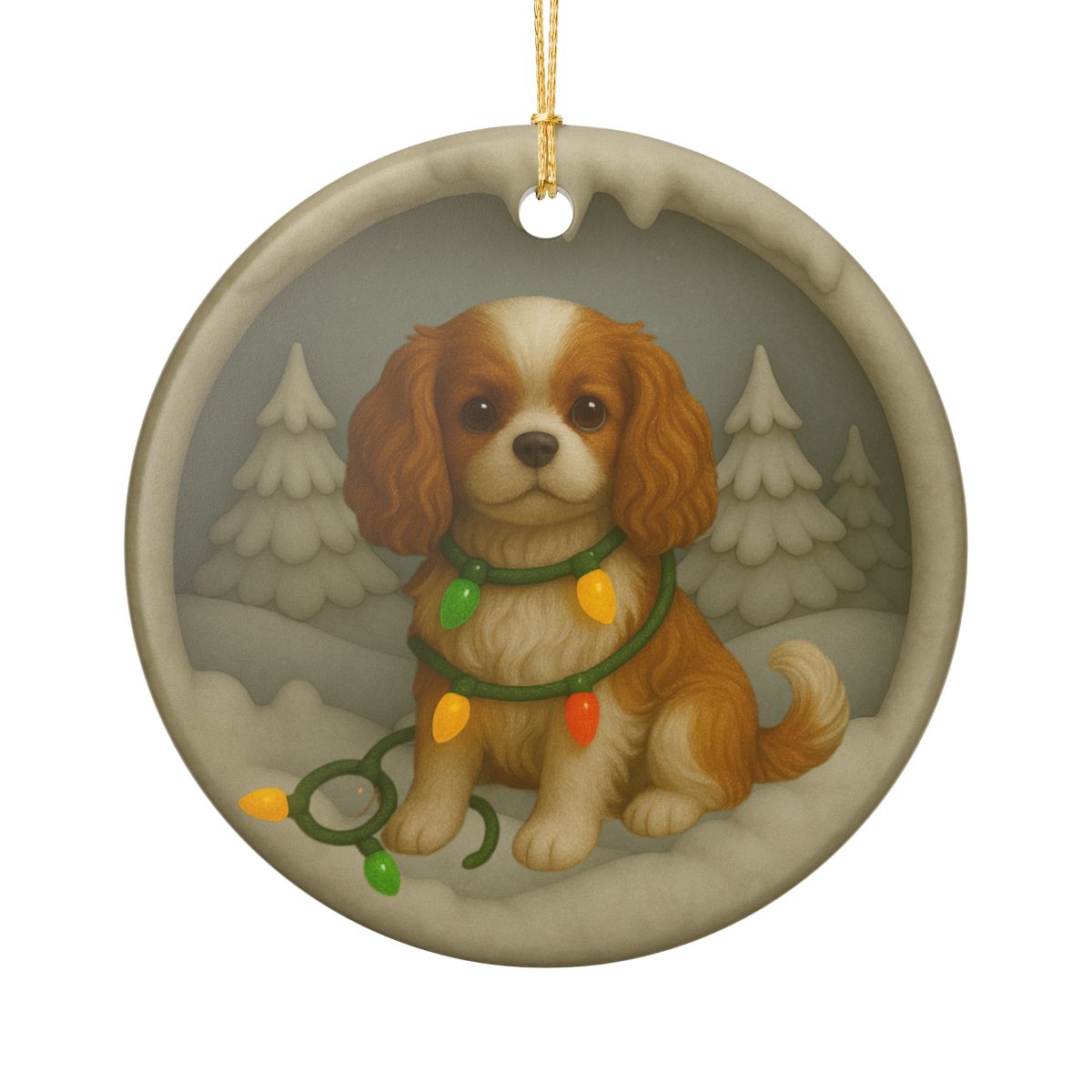 Personalized Blenheim Cavalier King Charles Christmas Ornament