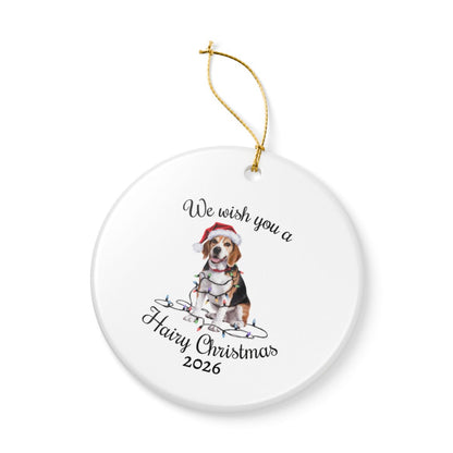 Christmas Beagle Ornament, Beagle Mom, Christmas Lights Dog Keepsake, Christmas Dog, Gift For Dog Lover, Beagle