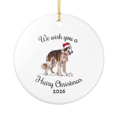 Christmas Borzoi Ornament, Christmas Lights Dog Keepsake, Christmas Dog, Borzoi Mom, Gift For Dog Lover, Borzoi