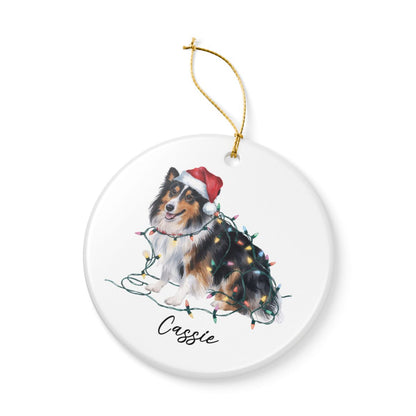Personalized Shetland Sheepdog Ornament, Custom Dog Lover Gift