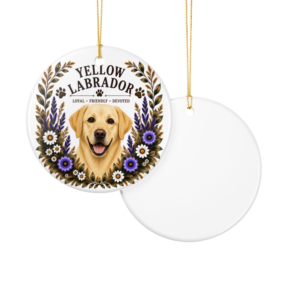 Yellow Lab Ornament, Labrador Retriever Lover Gift, Yellow Lab Mom Gift, Dog Breed Keepsake