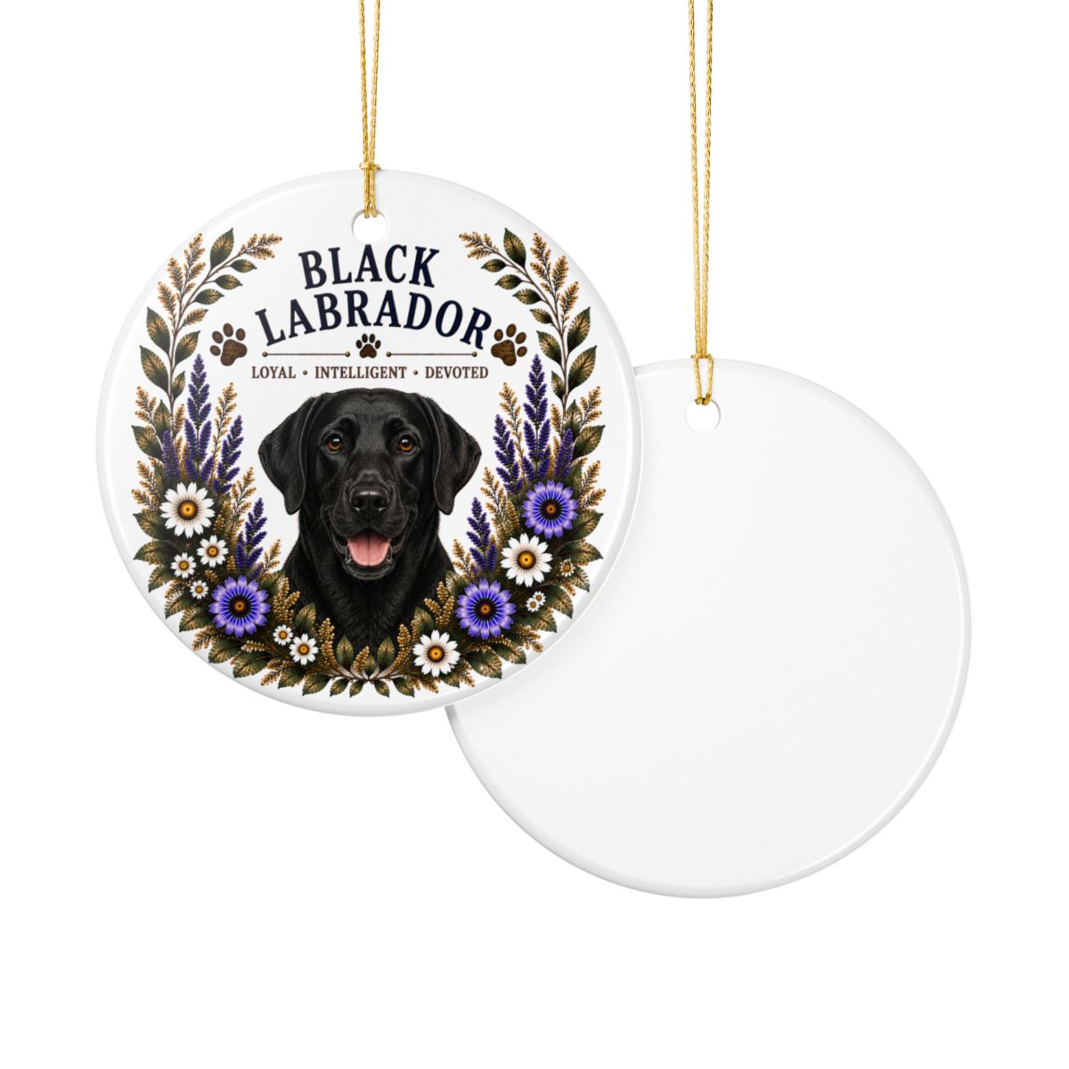 Black Lab Loyal • Intelligent • Devoted Ornament